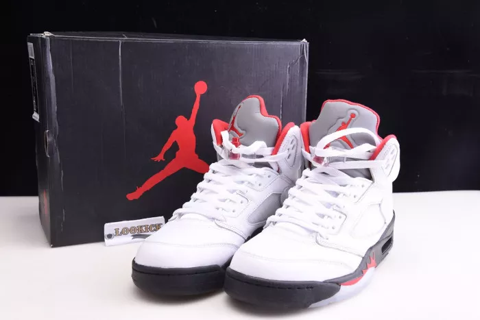 Affordable Air Jordan 5 Retro Fire Red Silver Tongue (2020) DA1911-102 0119