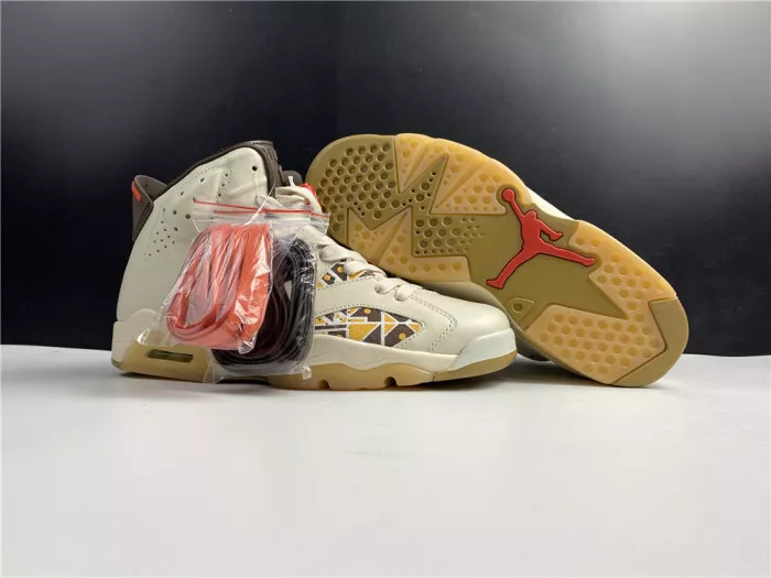 Affordable AIR Jordan 6 Retro Quai54 Sail Brown (2020) CZ4152-100 0119