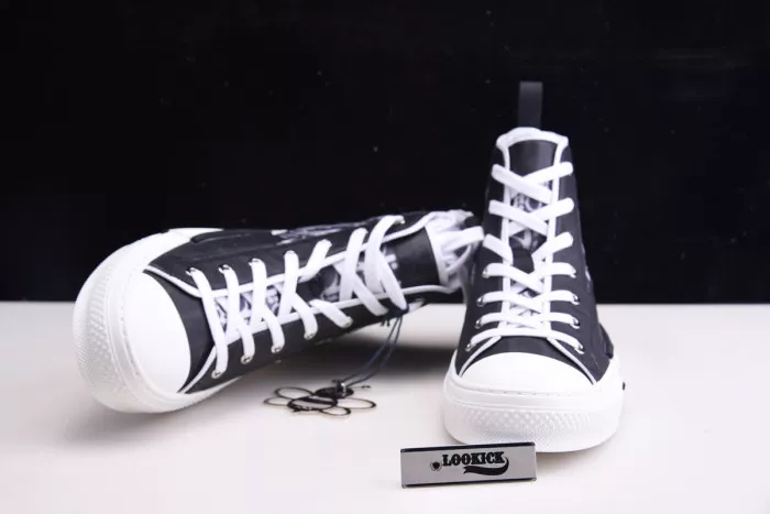 Affordable DR B23 High Top Oblique Sneaker Black & White 0112