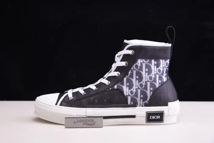 Cheap DR B23 High Top Oblique Sneaker Black & White 0130