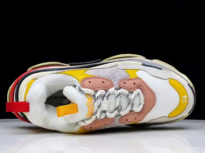 Affordable BLCG Triple S Cream Yellow Red 524038 W09O5 9035 0124