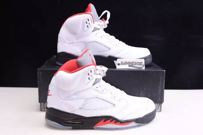 Affordable Air Jordan 5 Retro Fire Red Silver Tongue (2020) DA1911-102 0119