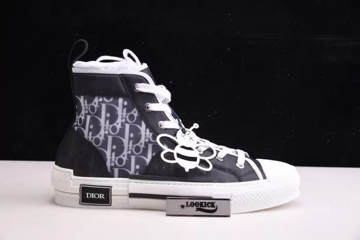 Affordable DR B23 High Top Oblique Sneaker Black & White 0112