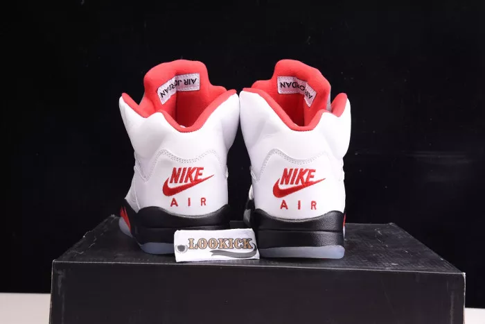 Affordable Air Jordan 5 Retro Fire Red Silver Tongue (2020) DA1911-102 0119