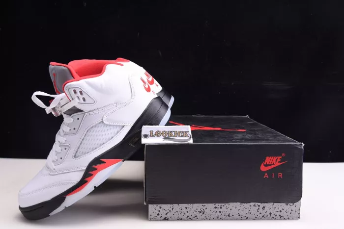 Affordable Air Jordan 5 Retro Fire Red Silver Tongue (2020) DA1911-102 0119