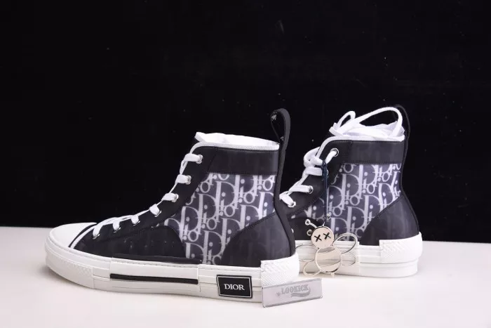 Affordable DR B23 High Top Oblique Sneaker Black & White 0112