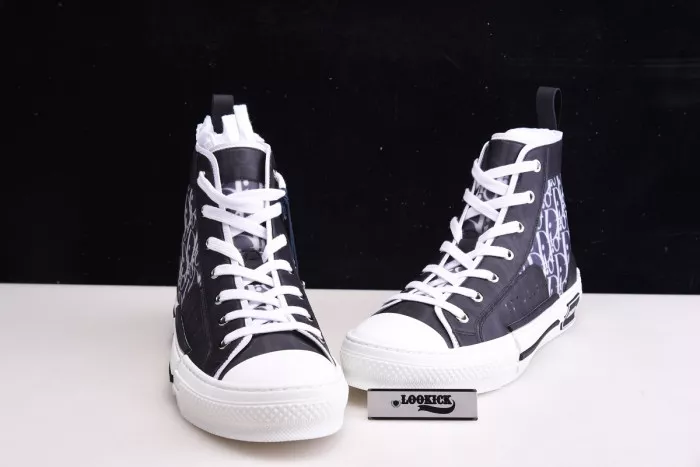 Affordable DR B23 High Top Oblique Sneaker Black & White 0112