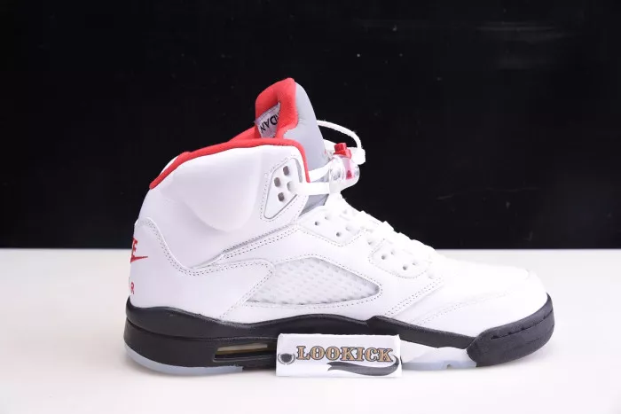 Affordable Air Jordan 5 Retro Fire Red Silver Tongue (2020) DA1911-102 0119