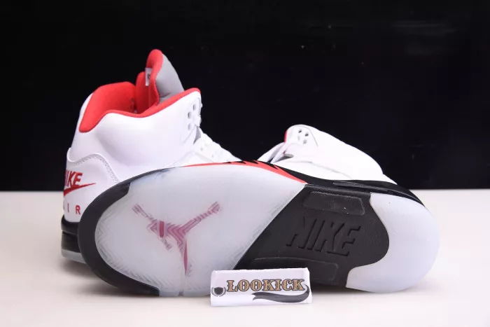 Affordable Air Jordan 5 Retro Fire Red Silver Tongue (2020) DA1911-102 0119