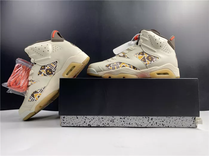 Affordable AIR Jordan 6 Retro Quai54 Sail Brown (2020) CZ4152-100 0119