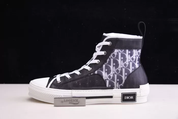 DR B23 High Top Oblique Sneaker Black & White 0112