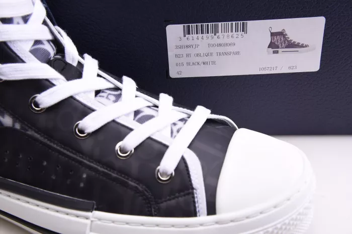 Affordable DR B23 High Top Oblique Sneaker Black & White 0112