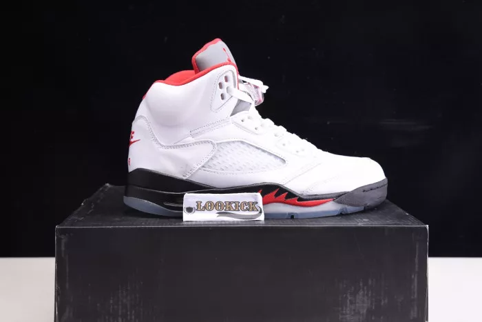 Affordable Air Jordan 5 Retro Fire Red Silver Tongue (2020) DA1911-102 0119