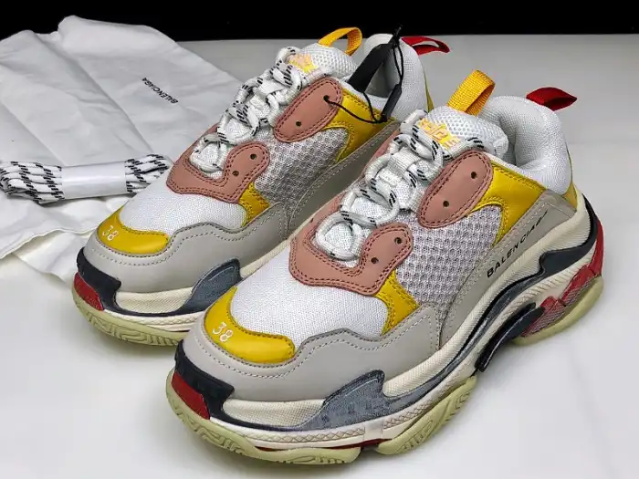 Affordable BLCG Triple S Cream Yellow Red 524038 W09O5 9035 0124