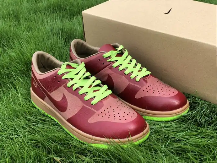 Affordable Nike Dunk Low 1-Piece Laser Varsity Red Chartreuse 311611-661 0206