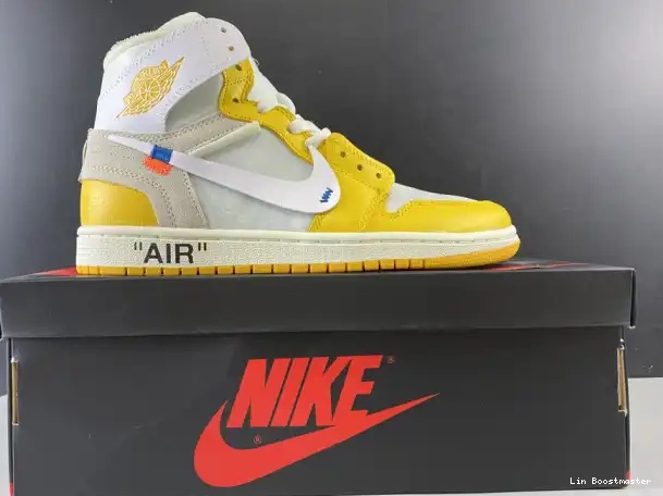 Cheap Air 1 NRG White Jordan Yellow-Cone Dark Powder x AQ0818-149 Off-White 0210