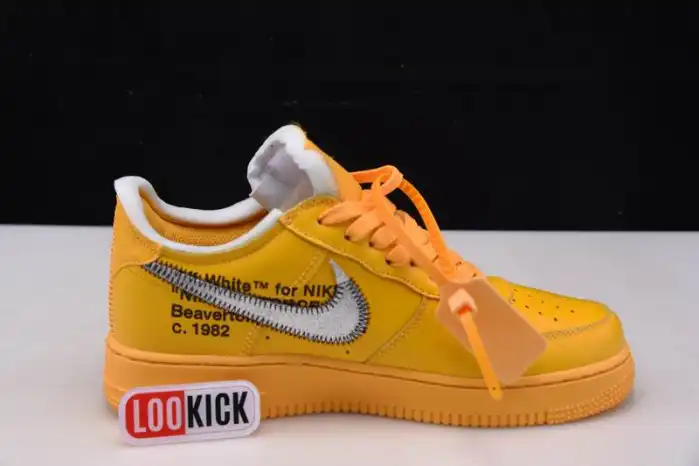 Cheap Nike Air Force 1 Low OFF-WHITE University Gold Metallic Silver DD1876-700 0203