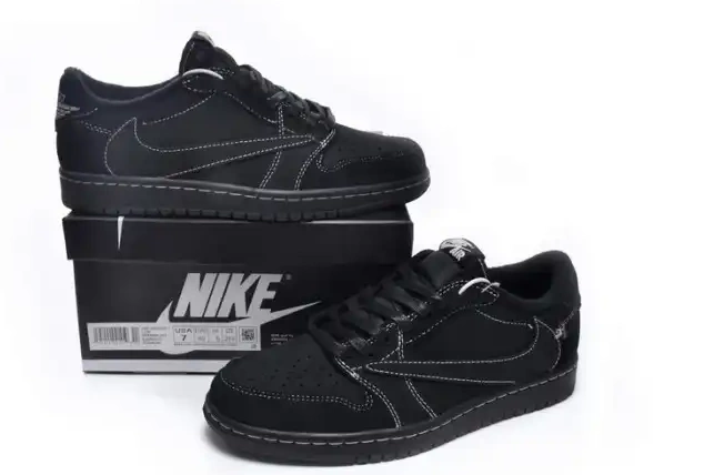 Affordable Phantom Black 1 DM7866-001 Scott Travis Air OG Low x Jordan 0215