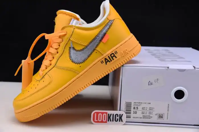 Cheap Nike Air Force 1 Low OFF-WHITE University Gold Metallic Silver DD1876-700 0203