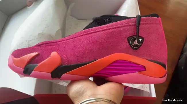 Affordable Jordan 14 Pink Low DH4121-600 (W) Retro Shocking 0219