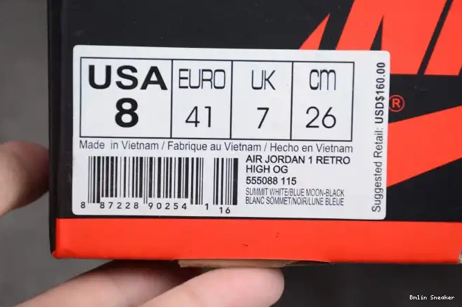 Cheap High 555088-115 OG Blue Air Moon 1 Retro Jordan 0222