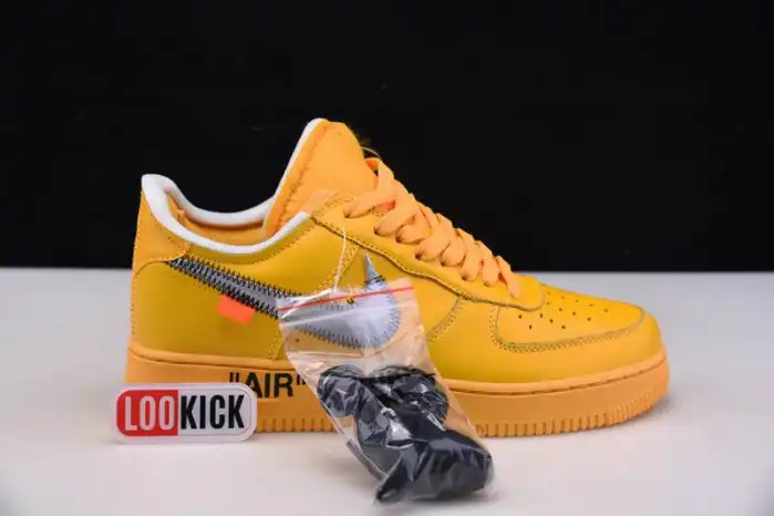 Cheap Nike Air Force 1 Low OFF-WHITE University Gold Metallic Silver DD1876-700 0203