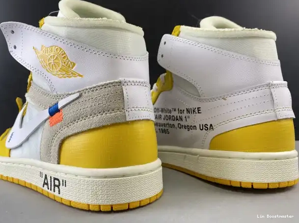 Cheap Air 1 NRG White Jordan Yellow-Cone Dark Powder x AQ0818-149 Off-White 0210