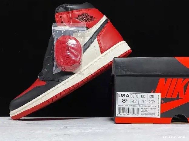 Cheap 555088-610 Air Bred Jordan Retro 1 OG Toe High 0219