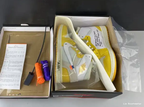 Cheap Air 1 NRG White Jordan Yellow-Cone Dark Powder x AQ0818-149 Off-White 0210