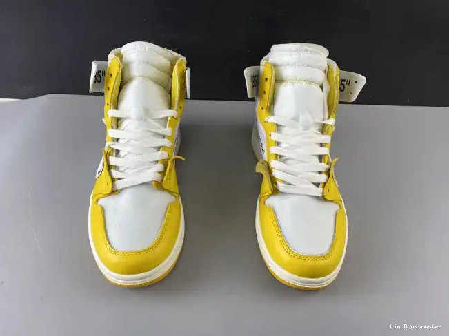 Cheap Air 1 NRG White Jordan Yellow-Cone Dark Powder x AQ0818-149 Off-White 0210