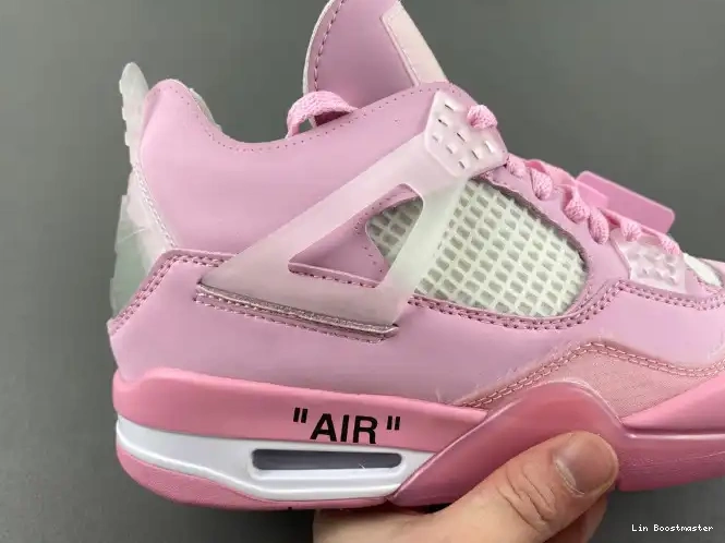 Cheap OFF-WHITE X JORDAN PINK 4 0212