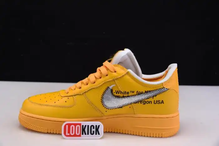 Cheap Nike Air Force 1 Low OFF-WHITE University Gold Metallic Silver DD1876-700 0203