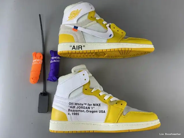 Cheap Air 1 NRG White Jordan Yellow-Cone Dark Powder x AQ0818-149 Off-White 0210