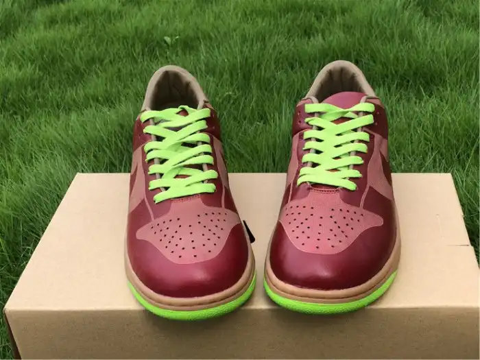 Affordable Nike Dunk Low 1-Piece Laser Varsity Red Chartreuse 311611-661 0206