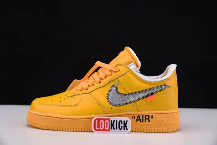 Cheap Nike Air Force 1 Low OFF-WHITE University Gold Metallic Silver DD1876-700 0203